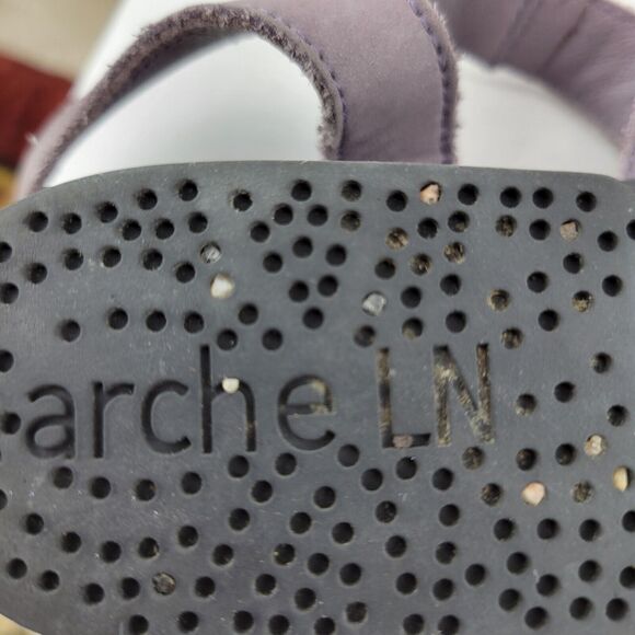 Arche Sandals Womens 38 7 US Mauve Nubuck Leather Slingback Light Purple France - Picture 8 of 10